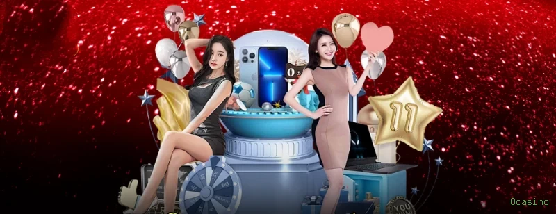 Imagem promocional de todos os jogos da 8casino